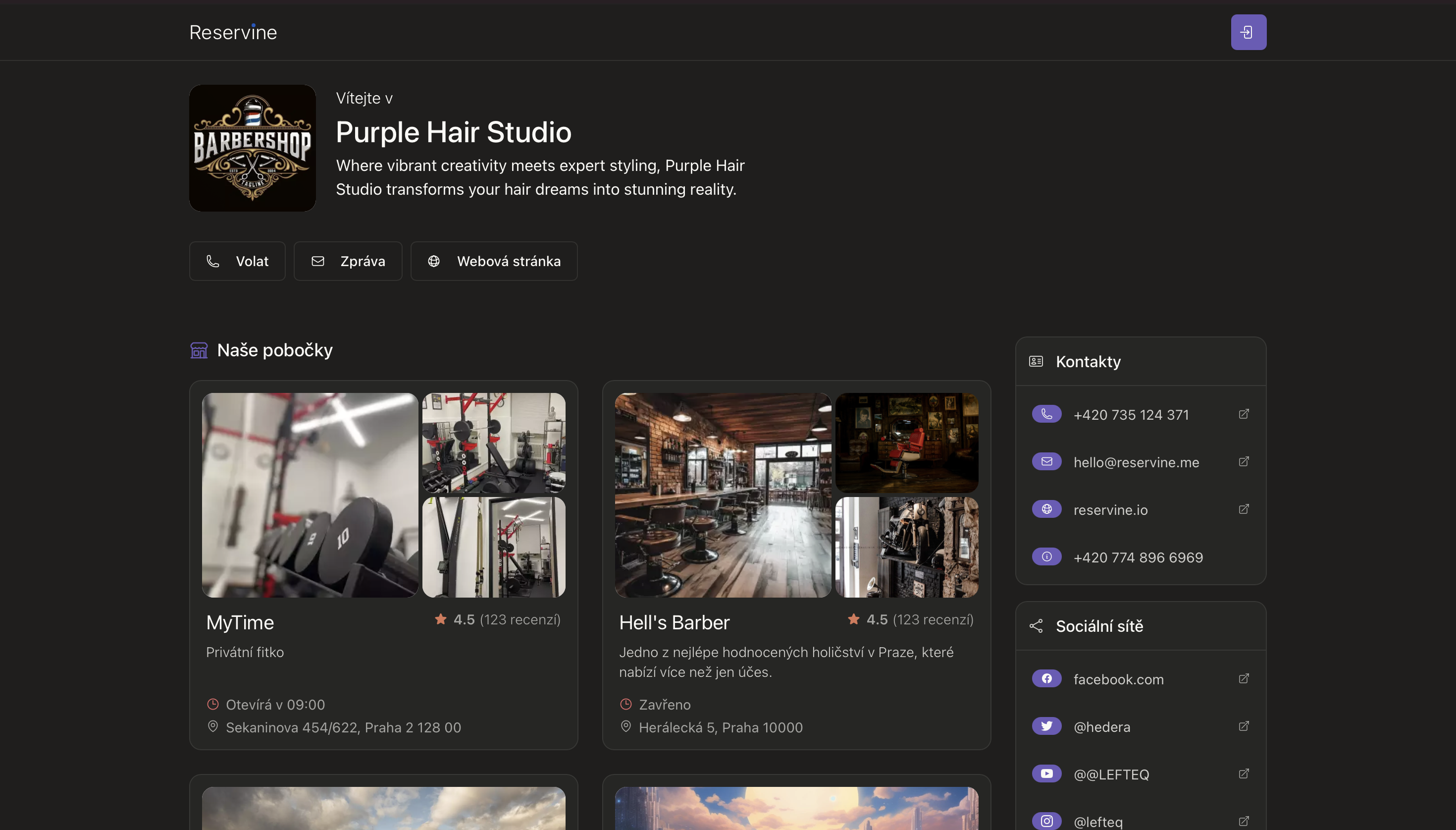 Reservine rezervační systém